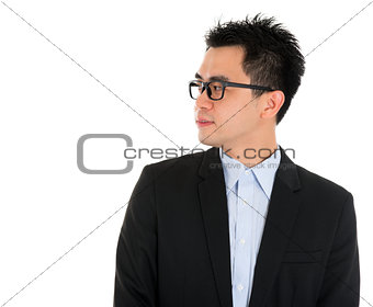 Asian business man looking at side