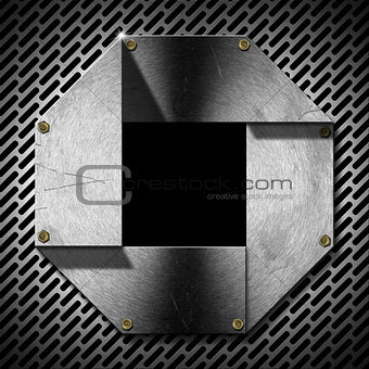 Hexagonal Grunge Metal Porthole
