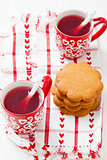Christmas mulled wine and gingerbread