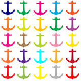 Colorful anchors pattern