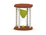 Sand clock hourglass, 3d illustration