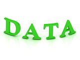 DATA sign with green letters 