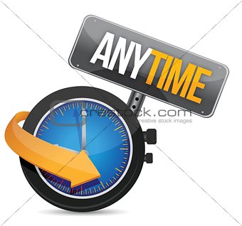 anytime icon with clock