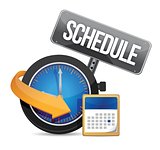 Schedule icon with clock