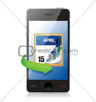 phone Tax Deadline Calendar illustration design