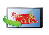 tablet - Christmas illustration design