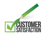 customer satisfaction checkmark and pencil