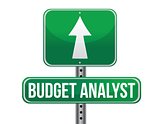 budget analyst road sign illustration design