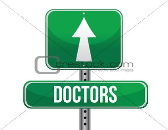 doctors road sign illustration design