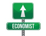 economist road sign illustration design