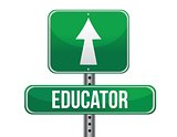 educator road sign illustration design