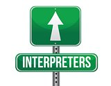 interpreters road sign illustration design