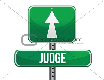judge road sign illustration design