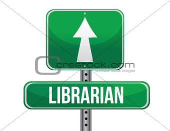 librarian road sign illustration design