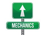 mechanics road sign illustration design
