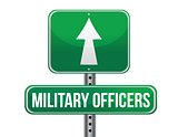 military officers road sign illustration design