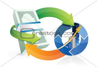 business success cycle illustration design