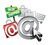 online shopping illustration concept