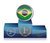 brazil winner's podium illustration design