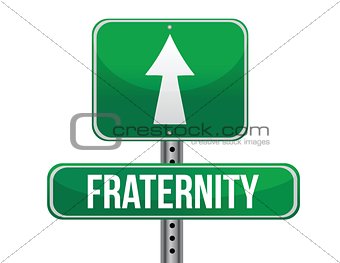 fraternity road sign illustration design