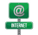 internet road sign illustration