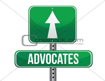 advocates road sign illustration design