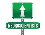 neuroscientists road sign illustration design