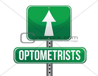 optometrists road sign illustration design