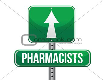 pharmacists road sign illustration design