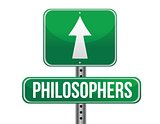 philosophers road sign illustration design