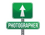 photographer road sign illustration design