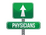 physicians road sign illustration design