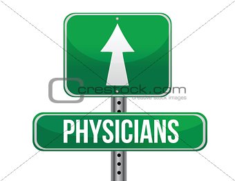 physicians road sign illustration design
