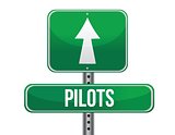 pilots road sign illustration design
