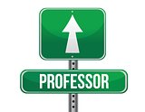 professor road sign illustration design