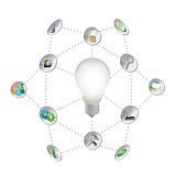 business symbols and icons lightbulb illustration