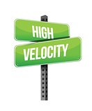 high velocity road sign illustration design