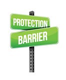 protection barrier road sign illustration design
