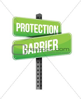 protection barrier road sign illustration design