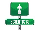 scientists road sign illustration design