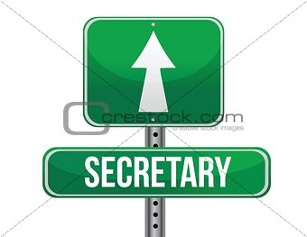 secretary road sign illustration design