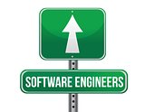 software engineers road sign illustration design