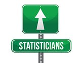 statisticians road sign illustration design
