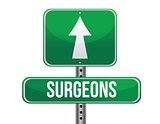surgeons road sign illustration design