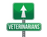 veterinarians road sign illustration design