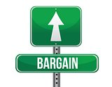 bargain road sign illustration design