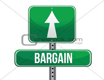bargain road sign illustration design