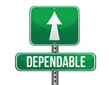 dependable road sign illustration design