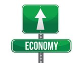 economy road sign illustration design