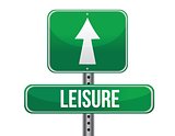 leisure road sign illustration design